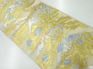 アンティーク　笠松模様織出し袋帯（材料）